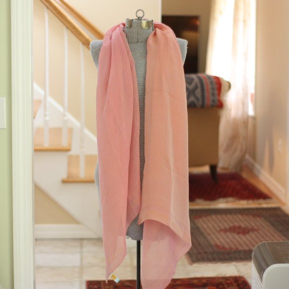 CORNICI Peach and Pink Silk Scarf - Picture 1 of 4